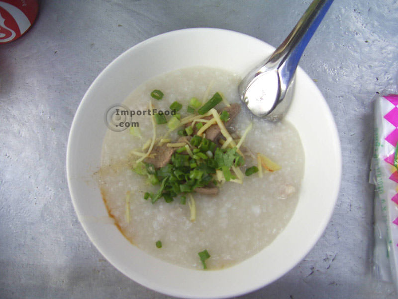 Thai Congee, Rice Porridge, Pork