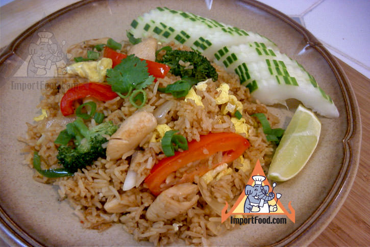 Thai Fried Rice with Chicken, 'Khao Pad Namprik Pao Sai Kai'