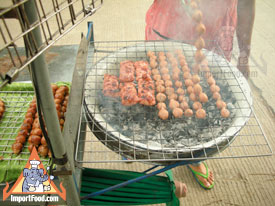 nam sausage bbq, thai vendor