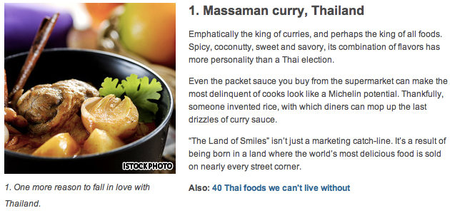 Massaman curry, Thailand