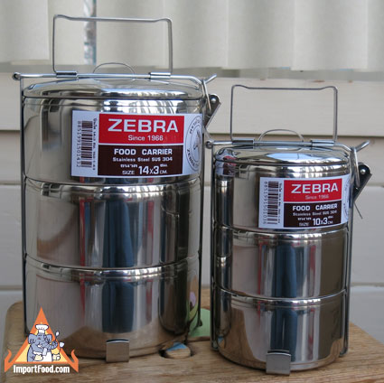 food carrier, tiffin, zebra stainless, thailand
