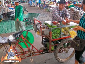 fresh fruit vendor bangkok bicycle