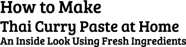 Features From Thailand