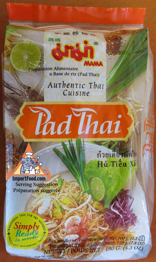 Mama Brand Instant Pad Thai Noodles, Available Online From ImportFood.com