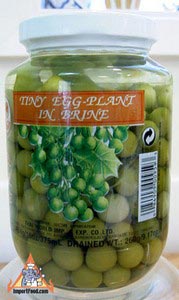 Thai eggplant, tiny size, 16 oz jar