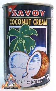 Savoy brand coconut cream, 14 oz