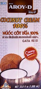33.8 oz box Aroy-D All Natural Coconut Cream