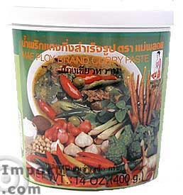 Mae Ploy brand, green curry paste, 14 oz jar