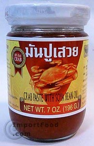 Crab paste with bean oil, 7 oz jar