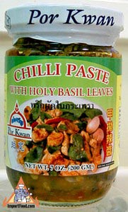 Chili Paste with Holy Basil Leaves, 7 oz jar
