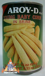 Baby corn, Aroy-D, 15 oz can