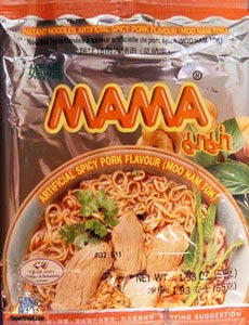 Mama brand, instant namtok noodles, 6 packs