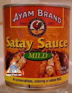 Satay sauce, Ayam brand, mild, 10 oz can