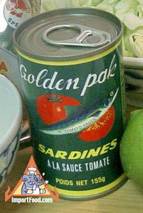 Sardines in tomato sauce, 5.5 oz can