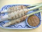 BBQ Ground Thai Chicken on Lemongrass Spears with Peanut Sauce