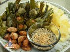 Chicken in Pandan Leaves, 'Gai Haw Bai Toey'