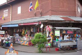 Thai Street Vendor for Thai Rice Balls in Warm Coconut Milk, 'Bua Loi'