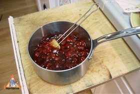 Palm Sugar Cherry Pie - Heat, add palm sugar &amp; cornstarch