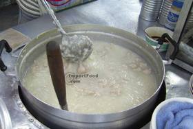 Thai Street Vendor for Thai Congee, Rice Porridge, Seafood