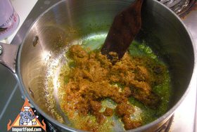 Southern Style BBQ Chicken, 'Gai Kor Rae' - Fry it until fragrant
