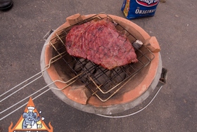 Crying Tiger Beef, 'Seua Rong Hai' - Flank steak on the Tao charcoal burner