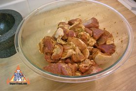 Northern Thai Pork Curry, 'Gaeng Hanglay' - Add curry paste, and marinate