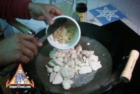 Thai Chicken and Ginger Soup, 'Gai Joo Khing' - Prepare the chicken and ginger