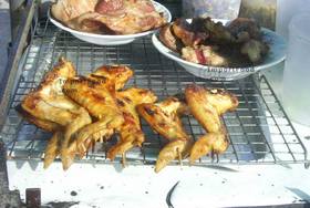 Thai Street Vendor for Thai Barbeque Chicken, 'Gai Yang'