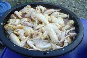Thai Street Vendor for Thai Barbeque Chicken, 'Gai Yang'