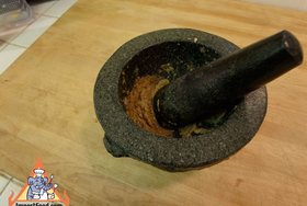 Thai Chicken Fried Hat Yai Style, 'Gai Tod Hatyai' - Pound into a paste