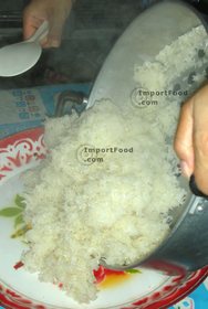 Thai Street Vendor for Thai Fermented Sweet Rice Dessert, 'Khao Mahk' - Step 5<br>Remove from steamer and let cool completely.