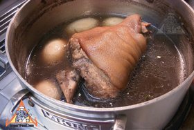 Pork Leg on Rice, 'Khao Kha Moo' - Pork leg stew