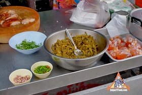 Thai Street Vendor for Pork Leg on Rice, 'Khao Kha Moo'