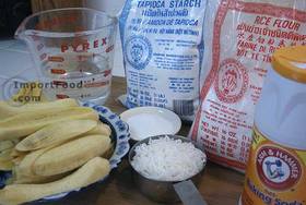 Fried Bananas, 'Kluay Tod' - Ingredients ready