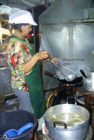 Thai Street Vendor for Thai Fried Pork with Fresh Basil, 'Pad Kaprao Moo'