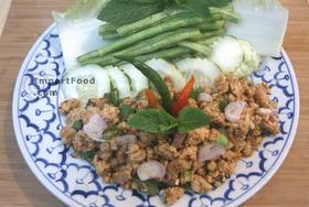 Thai Spicy Ground Chicken and Toasted Rice, 'Larb Gai' - Spicy Ground Chicken and Toasted Rice, 'Larb Gai'