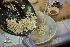 Thai Vegetarian Larb Woonsen, 'Larb Woonsen Jae' - Add tofu to bean thread