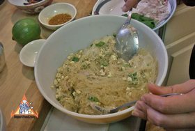 Thai Vegetarian Larb Woonsen, 'Larb Woonsen Jae' - Mix well