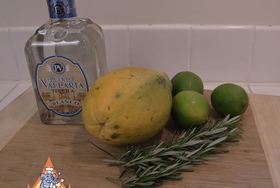 Papaya Margarita - Ingredients Ready