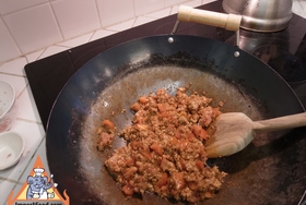 Spicy Pork and Tomato Dip with Veggies, 'Nam Prik Ong' - Gently cook together