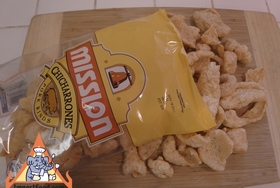 Spicy Pork and Tomato Dip with Veggies, 'Nam Prik Ong' - Fried pork rind, from Texas!