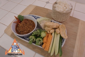 Spicy Pork and Tomato Dip with Veggies, 'Nam Prik Ong' - Spicy Pork and Tomato Dip with Veggies, 'Nam Prik Ong'