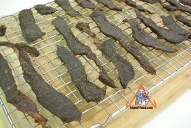 Sun-Dried Beef, 'Neua Dad Deo' - After a few hours in the sun