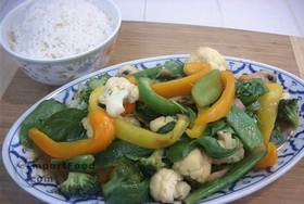 Thai Stir-Fried Vegetables, 'Pad Phak Ruam Mitr' - Stir-Fried Vegetables, 'Pad Phak Ruam Mitr'