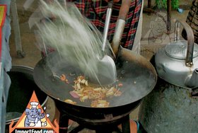 Thai Street Vendor for Thai-Style Fried Noodles, 'Pad Thai' - Step 2