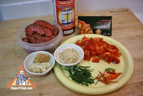 Thai Panang Beef - Ingredients ready