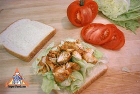 Thai Panang Curry Fusion - Panang chicken on a basic sandwich