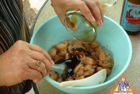 Chicken in Pandan Leaves, 'Gai Haw Bai Toey'