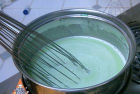 Thai Pandan Custard - Whisk together