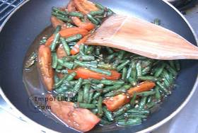 Long Beans in Sweet Soy, 'Kacang Panjang Kecap' - Fry with longbeans